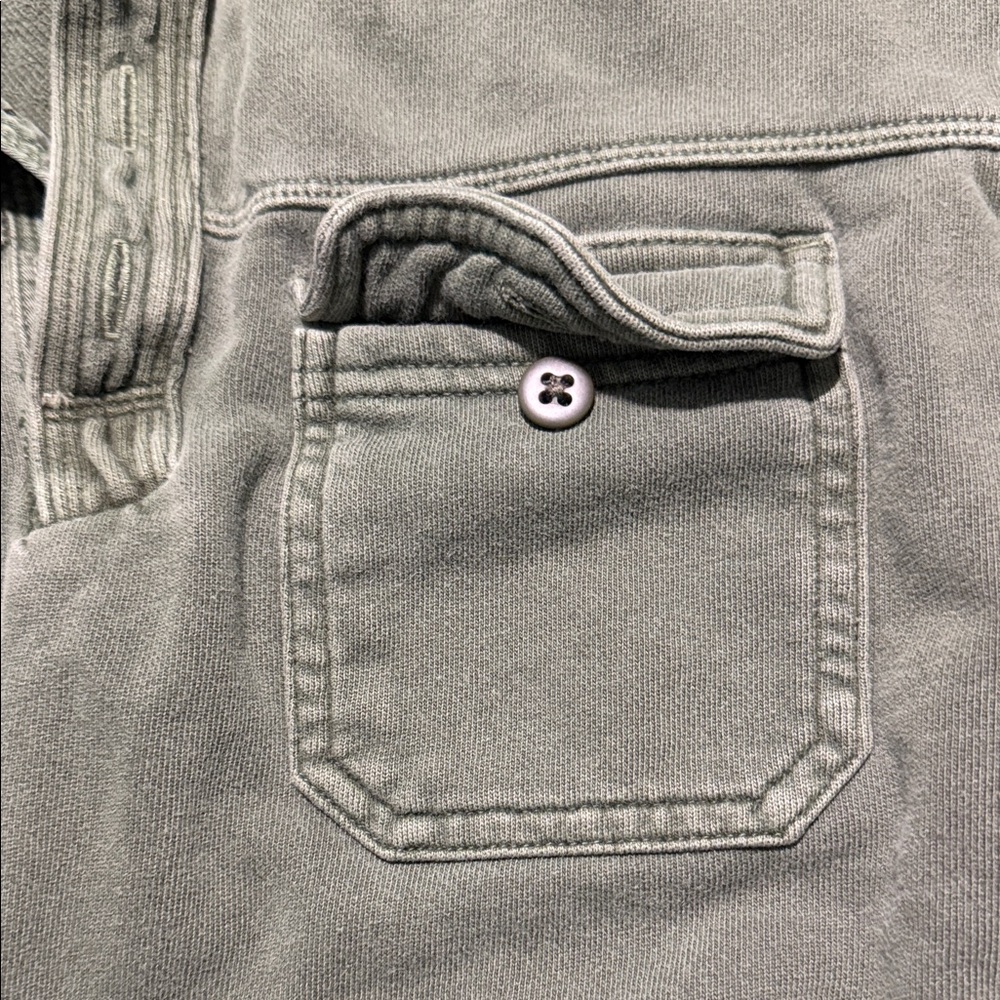 Vintage Lucky Brand Men's Olive Green Pullover - Picture 4 of 4